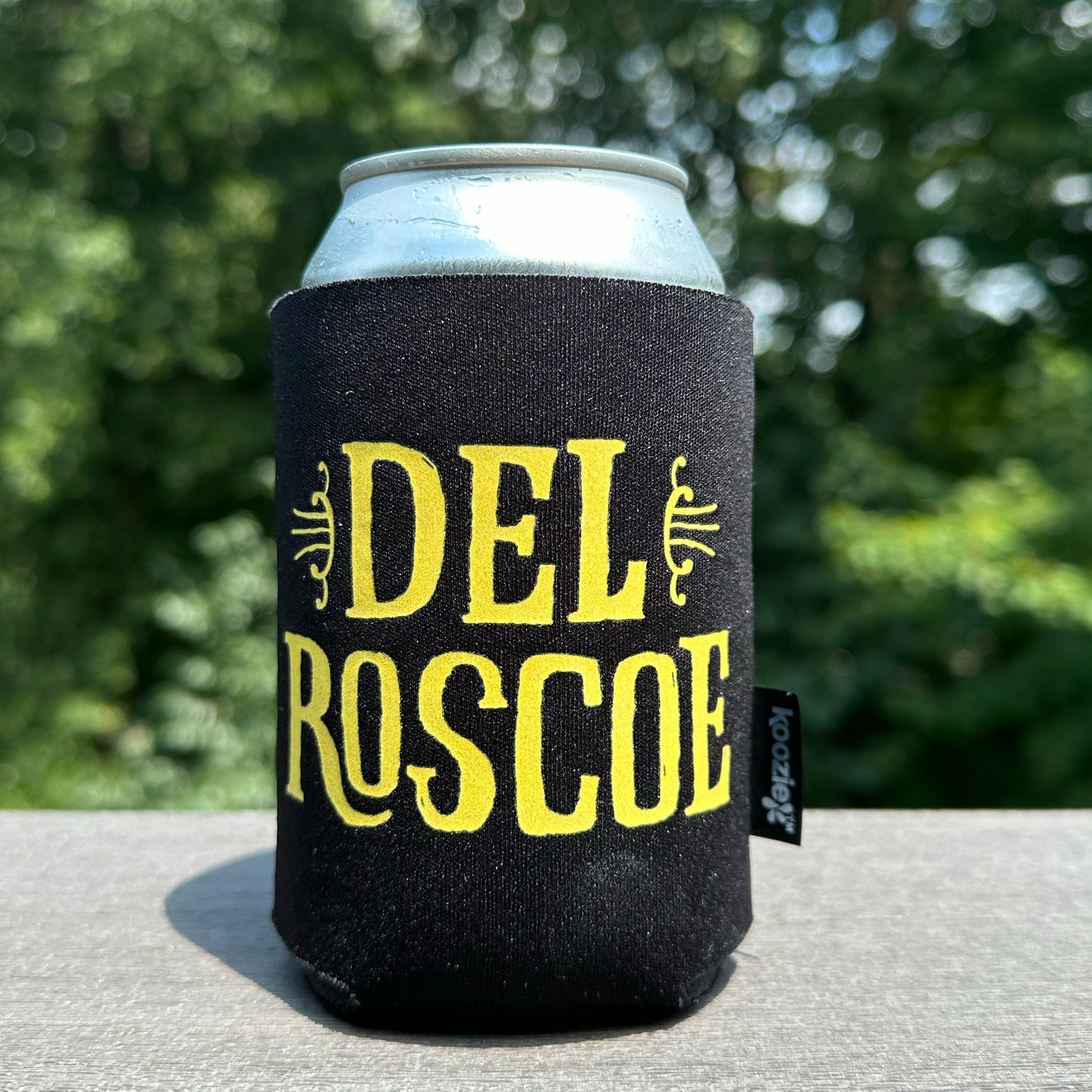 Del Roscoe Logo Koozie